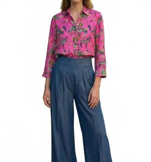 NEW VILAGALLO jungle disco top in fuchsia